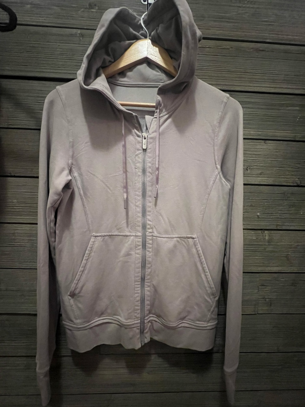 Lululemon Press Pause Lavender Gray Full Zip Hoodie